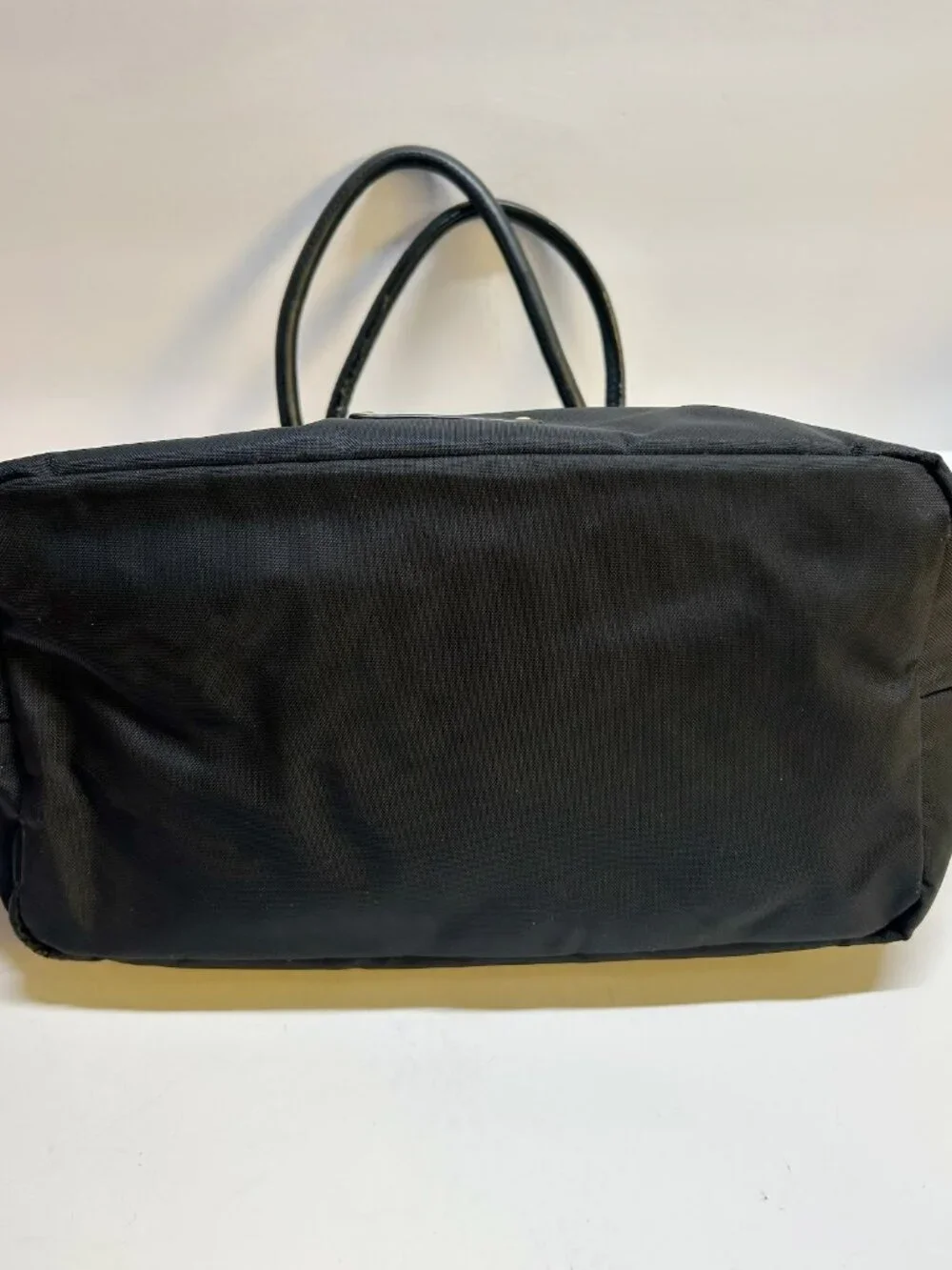 Auth BURBERRY BLUE LABEL Black Nylon Large Tote Bag Nova Check Bow 🎀 Japan